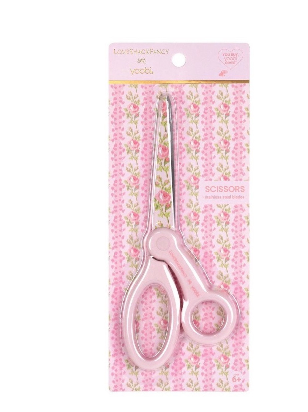 NWT LoveShackFancy x Target Yoobi Adult Scissors Heirloom Strawberry Macaroon